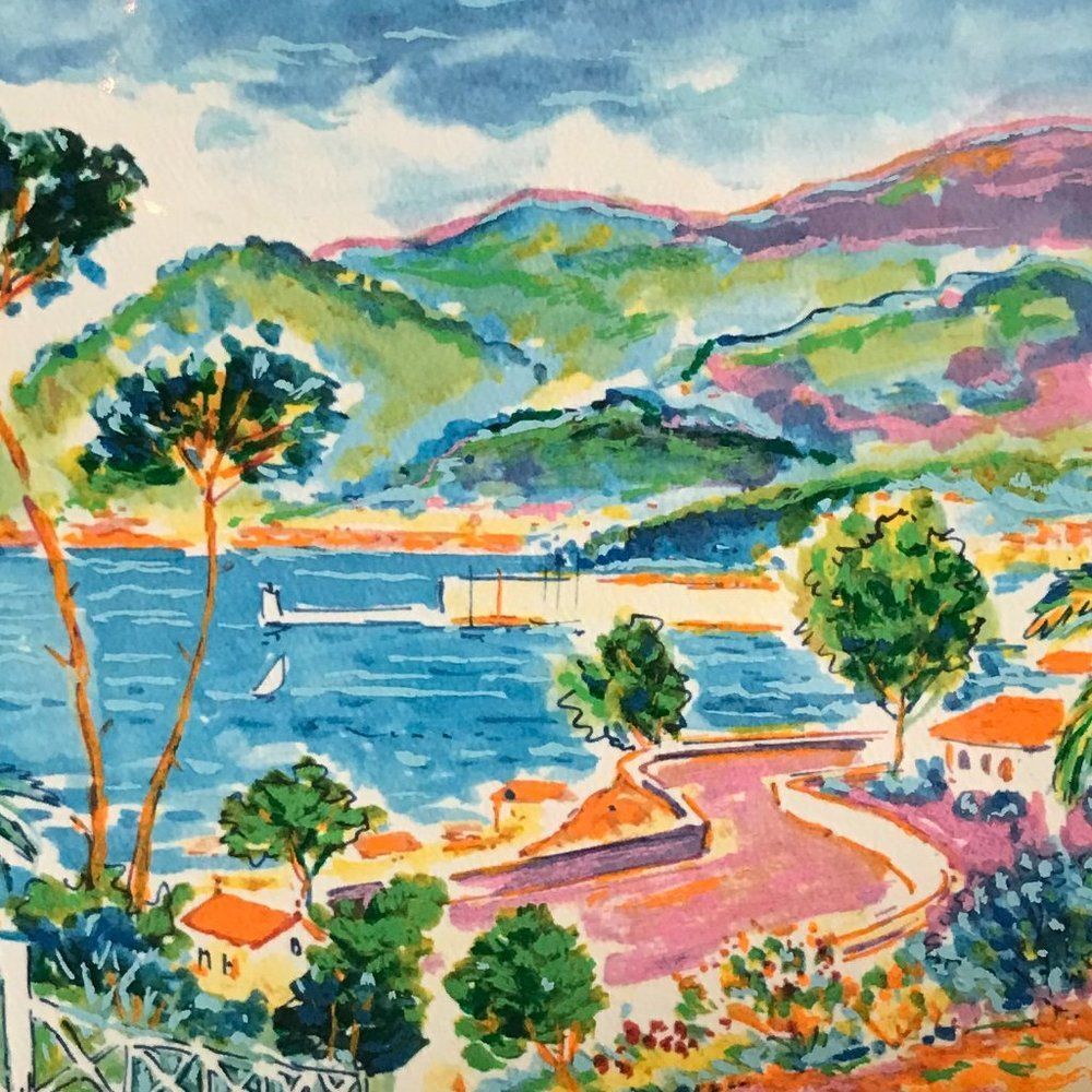 "La Terrasse" by Jean-Claude Picot Seriolithograph